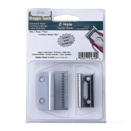 #2162,Professional Stagger-Tooth 2-Hole replacement Clipper Blade set Compatible With For Cordless Magic Clip 8148