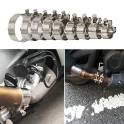 ZSDTRP 28 35 39 43 47 51 55 59 63mm Motorcycle Stainless Steel For Band Exhaust Clamp Kit Fit Motorcycle Muffler Silencer
