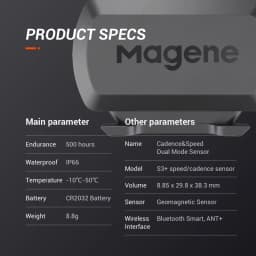 Magene Cadence Sensor Speed S3+ Speedometer ANT+ Bluetooth Computer Compatible with Garmin IGP Bryton  Bike Computer Wireless
