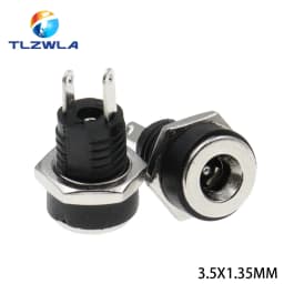 10PCS DC-022B 3A 12v for DC Power Supply Jack Socket Female Panel Mount Connector 5.5 mm x 2.1mm 5.5 mm x 2.5mm DC022B Connector