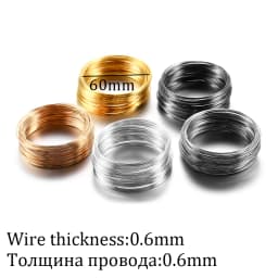 100 Loops/lot 0.6mm Memory Steel Wire For DIY Beading Bracelets Earrings Jewelry Making Finding Accessories Supplies