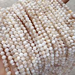 Natural Shell Brown Lace Mother of Pearl Round Loose Beads 15" Strand2 3 4 6MM Pick Size for Jewelry Making Bracelet Necklace