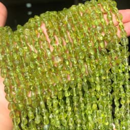 6-8mm Irregular Natural Green Peridot Stone Beads for Accessories Jewellery Making Bracelet Necklace 15 Inch