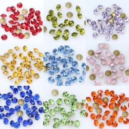 1440P SS2/3/4/5/6/8 Round Facet Cone Cz Crystal 36Color Pointed Back Diamond For 3D Nail Arts Wedding Dress Repair Jewelry Beads