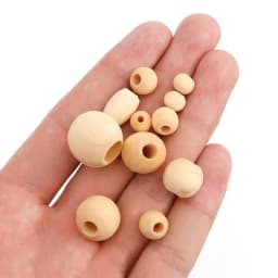 30-500PCS  5-20mm DIY Natural Ball Round Spacer Wooden Beads Lead-Free Wooden Balls Loose Ball Beads Big Hole Supply