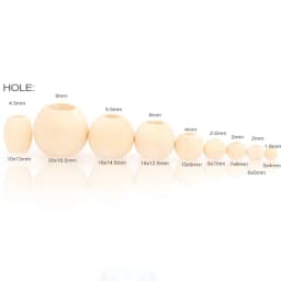 30-500PCS  5-20mm DIY Natural Ball Round Spacer Wooden Beads Lead-Free Wooden Balls Loose Ball Beads Big Hole Supply