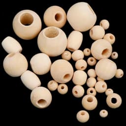 30-500PCS  5-20mm DIY Natural Ball Round Spacer Wooden Beads Lead-Free Wooden Balls Loose Ball Beads Big Hole Supply