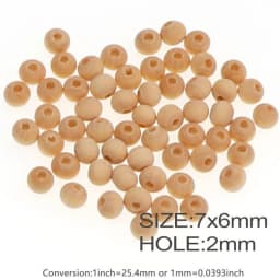 30-500PCS  5-20mm DIY Natural Ball Round Spacer Wooden Beads Lead-Free Wooden Balls Loose Ball Beads Big Hole Supply
