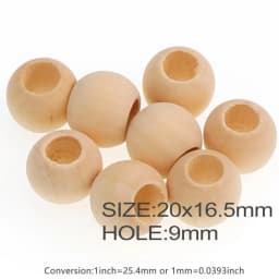 30-500PCS  5-20mm DIY Natural Ball Round Spacer Wooden Beads Lead-Free Wooden Balls Loose Ball Beads Big Hole Supply