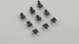 20Pcs 6x6 PCB Momentary Tactile Tact Push Button 4-Pin Self-reset Switch Right Angle With stent 6*6*4.3/4.5/5/6/7/7.5/8/9/10mm