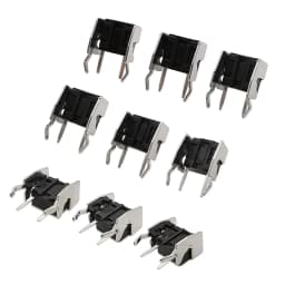 20Pcs 6x6 PCB Momentary Tactile Tact Push Button 4-Pin Self-reset Switch Right Angle With stent 6*6*4.3/4.5/5/6/7/7.5/8/9/10mm