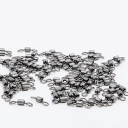 50-100pcs/box Fishing Swivel 4/0#-14# Sizes Solid Connector Ball Bearing Snap Fishing Swivels Rolling Stainless Steel Beads
