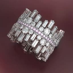 Huitan Gorgeous Silver Color Cubic Zirconia Wedding Party Ring for Women Personality Irregularity Design Trendy Jewelry Size6-10