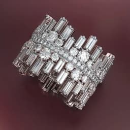 Huitan Gorgeous Silver Color Cubic Zirconia Wedding Party Ring for Women Personality Irregularity Design Trendy Jewelry Size6-10