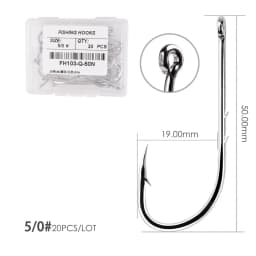 50/20pcs Barbed Fishing Hooks Sea Worm Carp Single Circle Hook Set Fly Fishing Accessories Tackle Carbon Steel Fishhook