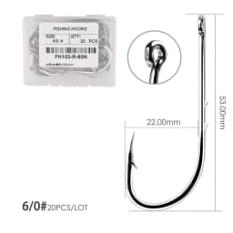 50/20pcs Barbed Fishing Hooks Sea Worm Carp Single Circle Hook Set Fly Fishing Accessories Tackle Carbon Steel Fishhook