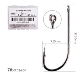 50/20pcs Barbed Fishing Hooks Sea Worm Carp Single Circle Hook Set Fly Fishing Accessories Tackle Carbon Steel Fishhook