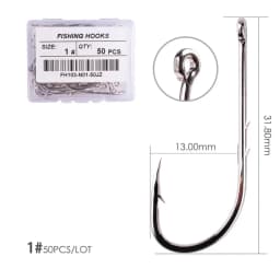 50/20pcs Barbed Fishing Hooks Sea Worm Carp Single Circle Hook Set Fly Fishing Accessories Tackle Carbon Steel Fishhook
