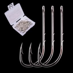 50/20pcs Barbed Fishing Hooks Sea Worm Carp Single Circle Hook Set Fly Fishing Accessories Tackle Carbon Steel Fishhook