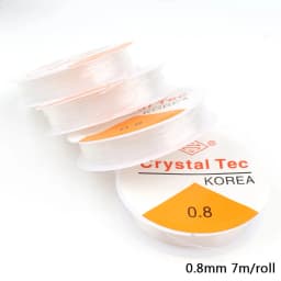 1Roll Transparent Elastic Crystal Line Beading Cord String Wire Thread For Jewelry Making Bracelet Accessories 0.6mm 0.8mm 1mm