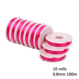 1Roll Transparent Elastic Crystal Line Beading Cord String Wire Thread For Jewelry Making Bracelet Accessories 0.6mm 0.8mm 1mm