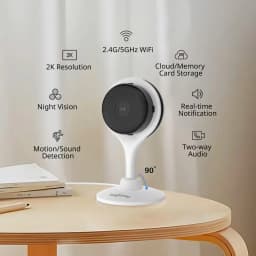 BoyKeep Surveillance Camera 3MP 5/2.4GHz WiFi Indoor Home Security Mini IP Smart Family CCTV Pet Camera Video Monitor 24/7 K10
