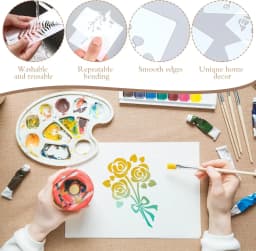24pcs/Set Wildflower Stencils Professional Body Art Paint Stencils Reusable for Adults Kids Templates for Parties Makeup Tools
