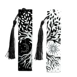 1pcs/2pcs Tree of Life Moon Tarot Element Patter Acrylic Bookmarks Student Learning Supplies Stationery Gifts Decor Gifts