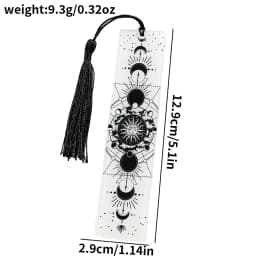 1pcs/2pcs Tree of Life Moon Tarot Element Patter Acrylic Bookmarks Student Learning Supplies Stationery Gifts Decor Gifts