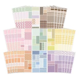 8PCS Grid Material Paper Convenience Sticker DIY Feel Free Sticker Account Material Notebook Phone Case Water Cup Waterproof