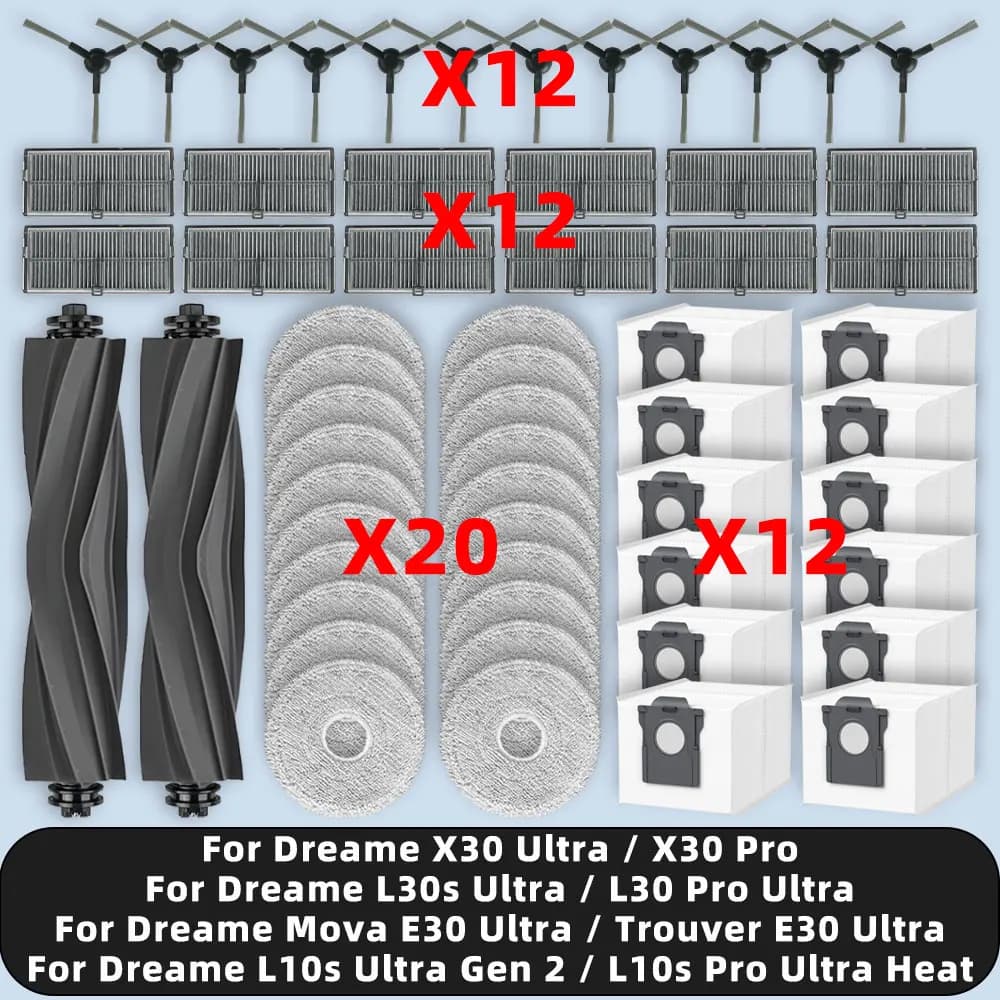 Compatible For Dreame Mova E30 Ultra / L10s Ultra Gen 2 / L10s Pro Ultra Heat / X30 Ultra Spare Parts Accessories Consumables