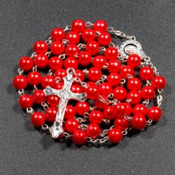 Religion Christian Faux pearl Rosary necklace For Women Virgin Mary Jesus Cross pendant Long beads chains Fashion Jewelry