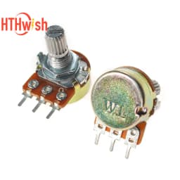 10PCS 15mm 3pin WH148 Linear Potentiometer With Nuts And Washers 1K 2K 5K 10K 20K 50K 100K 250K 500K 1M Potentiometers Kit