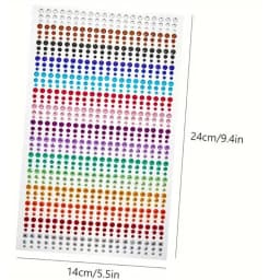 1sheet 900pcs Rainbow Face Glitter Gem Stickers Stick-On Facial Tattoo Eye Rhinestone Jewels 3/4/5mm Mix Wedding Party Make Up