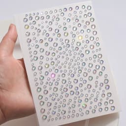 1sheet 900pcs Rainbow Face Glitter Gem Stickers Stick-On Facial Tattoo Eye Rhinestone Jewels 3/4/5mm Mix Wedding Party Make Up