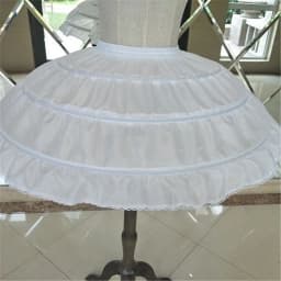 White 3 Hoops Wedding Petticoats for Short Dress Ballet Skirt Girls Crinoline Elastic Waist Underskirt Jupon Court