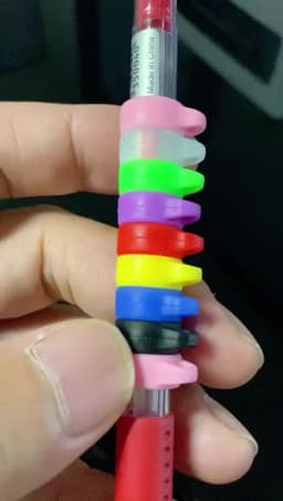 8mm Universal Anti-Lost Toothbrush Pen Necklace Lanyards Ring Portable Anti-Drop Silicone Ring Condenser Pencil Hearing Aid