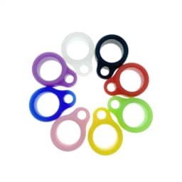 8mm Universal Anti-Lost Toothbrush Pen Necklace Lanyards Ring Portable Anti-Drop Silicone Ring Condenser Pencil Hearing Aid