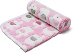 Cute Elephant Baby Blanket Newborn Swaddle Wrap Bedding Soft Warm Infant Quilt Coral Velvet Stroller Cover Babies Accessories