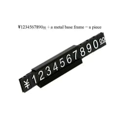 Aluminum Frame Jewelry Numeral Pricing Cube Sign Adjustable Number Price Tag Display Counter Stand Tag Label Set For Retail Shop