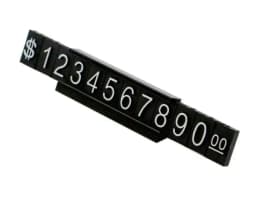 Aluminum Frame Jewelry Numeral Pricing Cube Sign Adjustable Number Price Tag Display Counter Stand Tag Label Set For Retail Shop