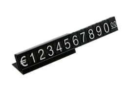 Aluminum Frame Jewelry Numeral Pricing Cube Sign Adjustable Number Price Tag Display Counter Stand Tag Label Set For Retail Shop