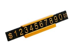 Aluminum Frame Jewelry Numeral Pricing Cube Sign Adjustable Number Price Tag Display Counter Stand Tag Label Set For Retail Shop