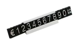 Aluminum Frame Jewelry Numeral Pricing Cube Sign Adjustable Number Price Tag Display Counter Stand Tag Label Set For Retail Shop