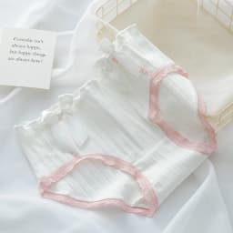 Sexy Lace Panties Women's Cotton Underwear Fashion Lovely Girl's Briefs Mid Waist Seamless Comfort Underpants Female Lingerie