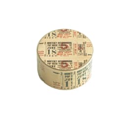 Yoofun 300cm Washi Tape Vintage Map Ticket Bill Coupon Masking Tape for Collage Junk Journal Scrapbooking Planner DIY
