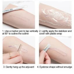 10Pcs Disposable Sterilized Package With Ruler Medical Surgery Permanent Makeup Body Tattoo Piercing Scribe Skin Marker Pen