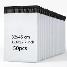 50pcs Solid White Poly Shipping Bag Mailers Mail Courier Bag PE Plastic Express Envelope Storage Bags Self Seal Packing Pouch