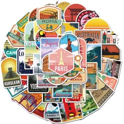 50PCS Summer Surfing Hawaii Sea Beach Stickers Vinyl Sticker Nostalgia Laptop Guitar Luggage Graffiti Motorcycle Stickers Decals