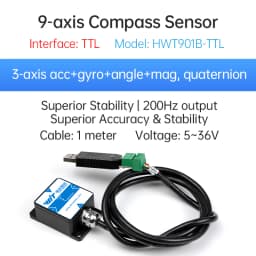 WitMotion WT901BLECL BLE 5.0 Low-Power Accelerometer,9-axis Gyroscope+Angle(XY 0.05° Accuracy)+Magnetometer with Kalman Filter
